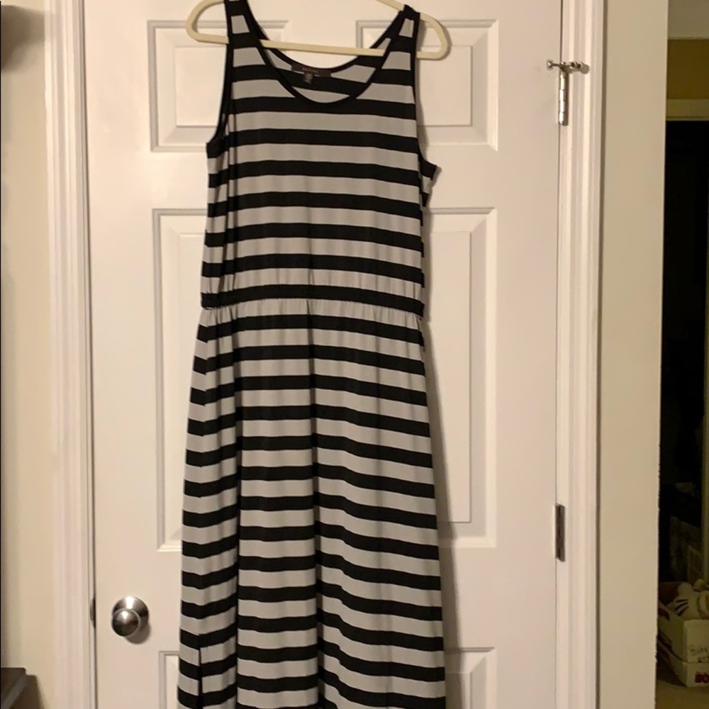 👗 Comfortable Striped Maxi Dress Sz Large